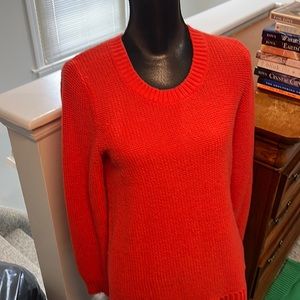 Vintage Lands End Canvas Orange Sweater
